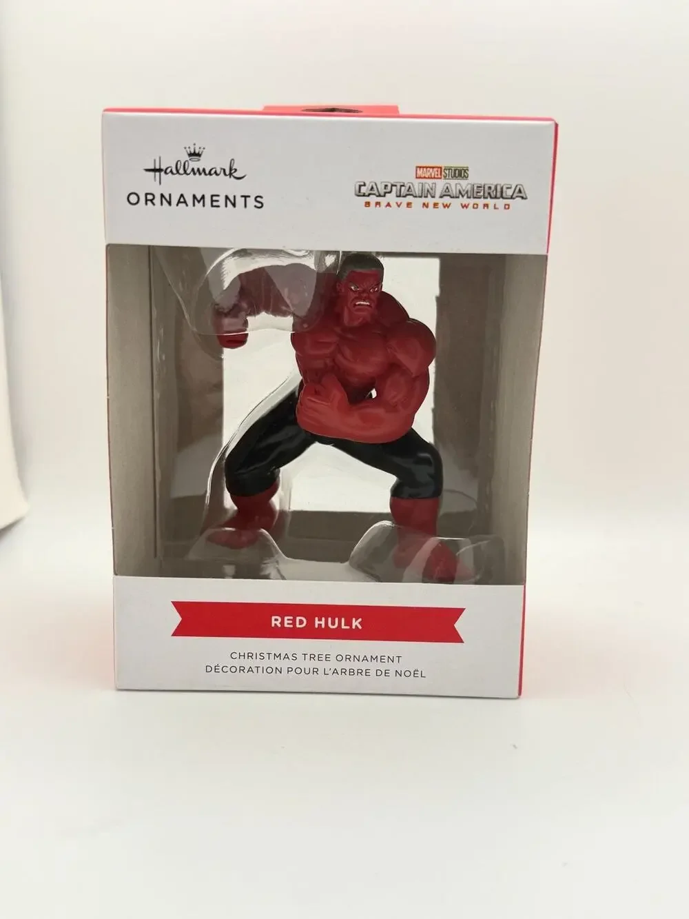 Marvel Red Hulk Hallmark Ornament Captain America Brave New World Christmas Tree
